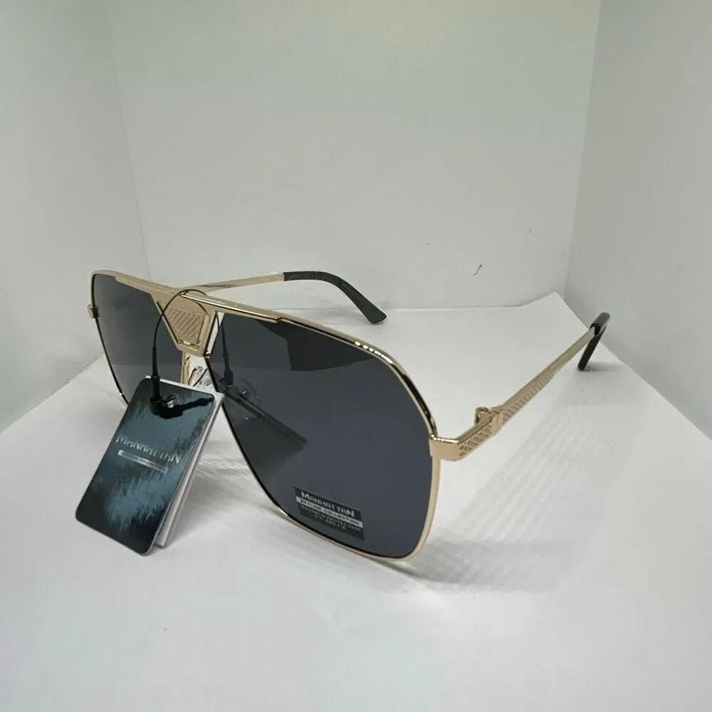 Manhattan Style Collection Shield Aviator Sunglasses UV400 – New